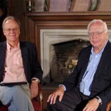 Champlain College President David Finney and Robert Stiller